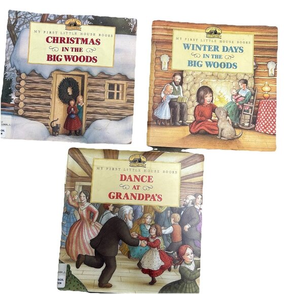 MY FIRST LITTLE HOUSE Books Lot 3 Winter Days Christmas Dance At Grandpa’s Pb HC - Picture 1 of 16